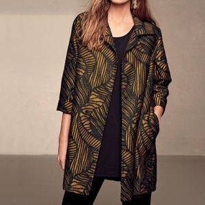 Caroline Rose M black/gold open front jacket